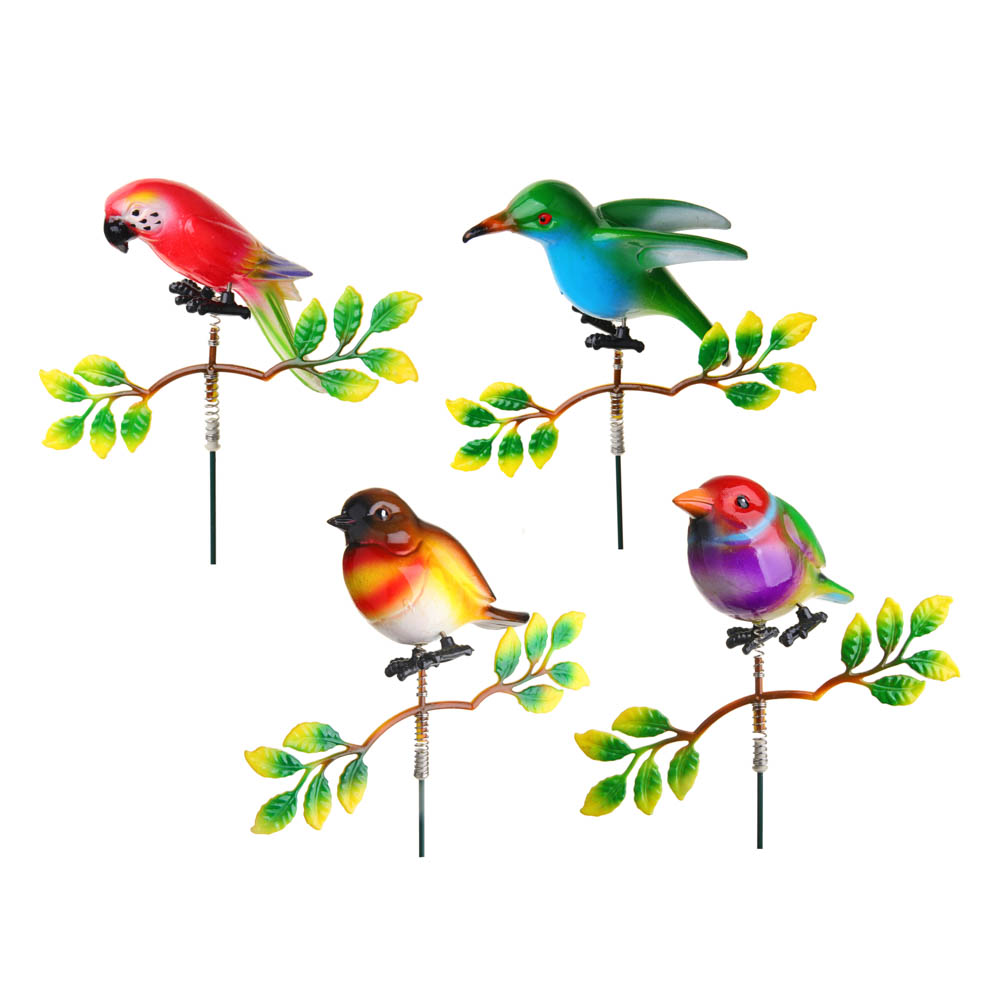 INBLOOM Фигурка на стержне Птички 60см, металл, пластик, арт.№ 153-004