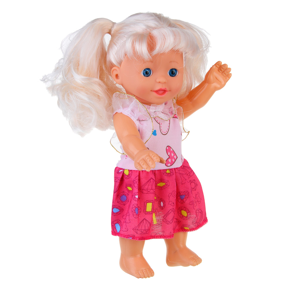 ИГРОЛЕНД Кукла с коляской, PE, PP, металл, полиэстер, 24,2х7,8х46,7см, звук, 2хAG13, арт.№ 267-657