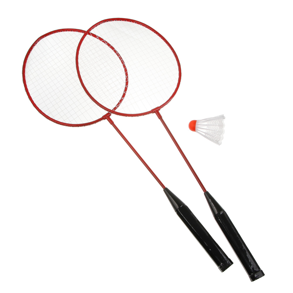 Набор для бадминтона, тм BY SPORT, 2 ракетки, 1 волан, в сетке, металл, пластик, арт.№ 136-007