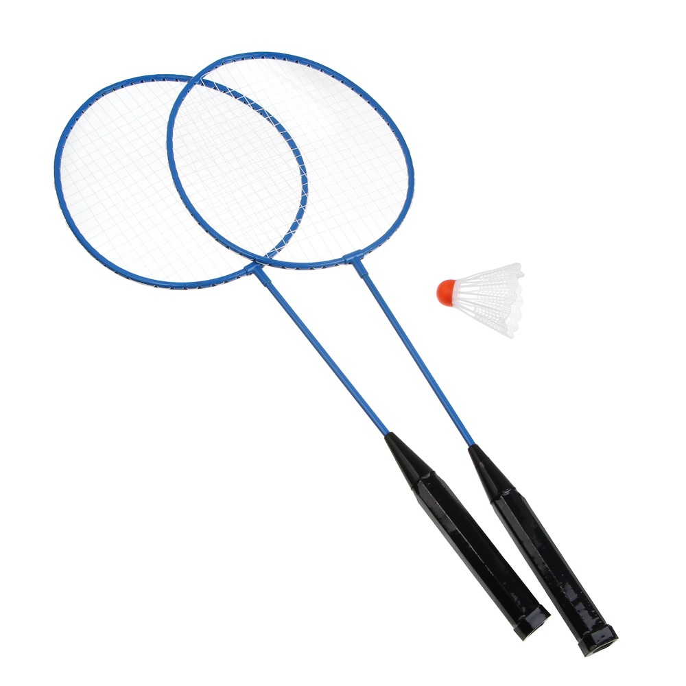 Набор для бадминтона, тм BY SPORT, 2 ракетки, 1 волан, в сетке, металл, пластик, арт.№ 136-007