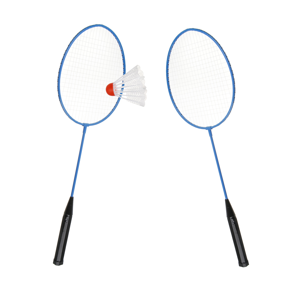 Набор для бадминтона, тм BY SPORT, 2 ракетки, 1 волан, в сетке, металл, пластик, арт.№ 136-007