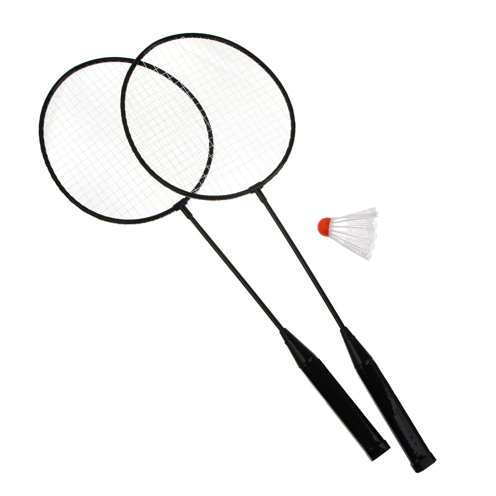 Набор для бадминтона, тм BY SPORT, 2 ракетки, 1 волан, в сетке, металл, пластик, арт.№ 136-007