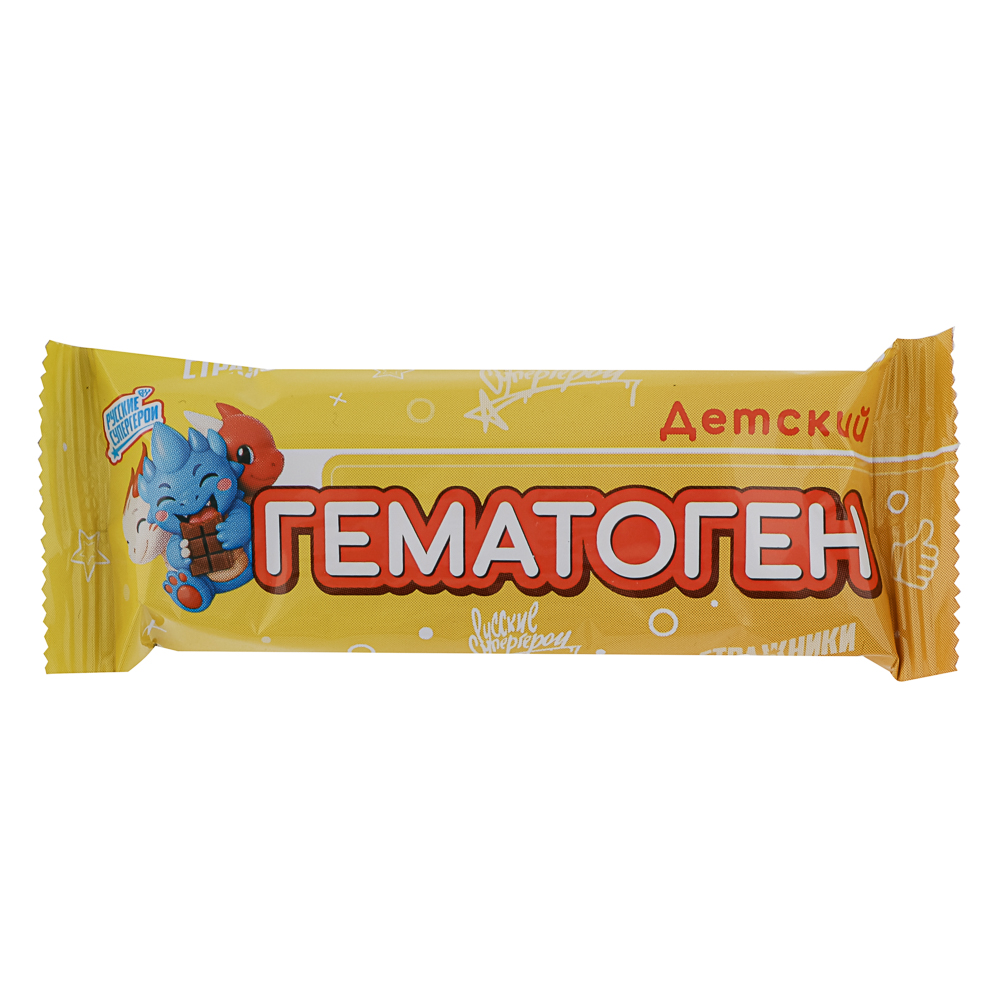 BY Русские Супергерои Гематоген детский, 40г, арт.№ 015-244