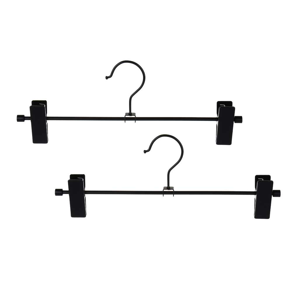 Вешалки для юбок и брюк тм VETTA, 2шт, 31х6см, с зажимами, ПВХ, металл, цвет черный, арт.№ 456-134