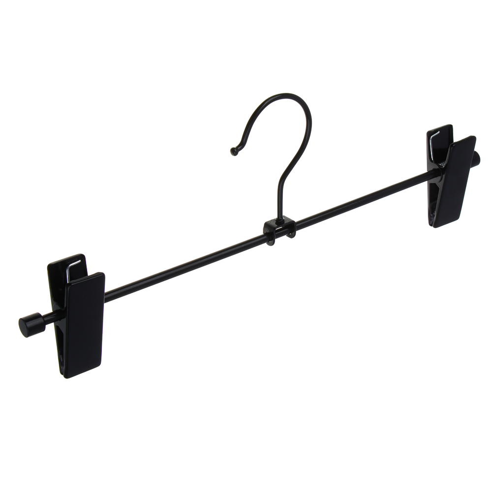 Вешалки для юбок и брюк тм VETTA, 2шт, 31х6см, с зажимами, ПВХ, металл, цвет черный, арт.№ 456-134