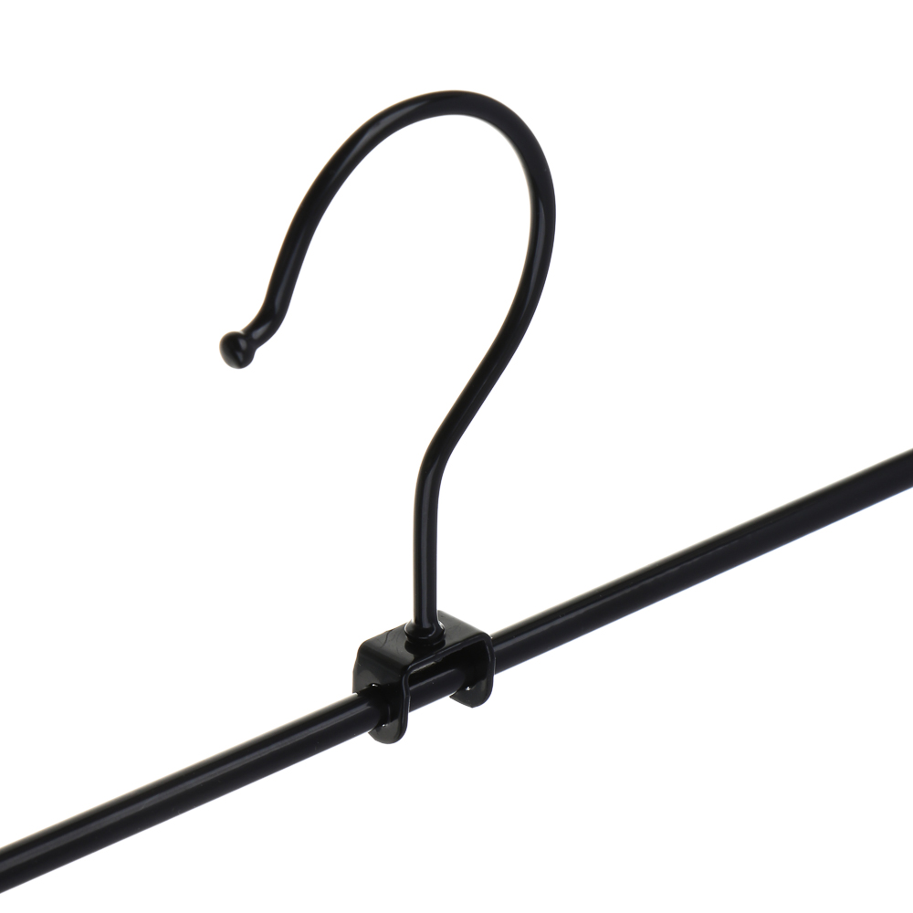 Вешалки для юбок и брюк тм VETTA, 2шт, 31х6см, с зажимами, ПВХ, металл, цвет черный, арт.№ 456-134