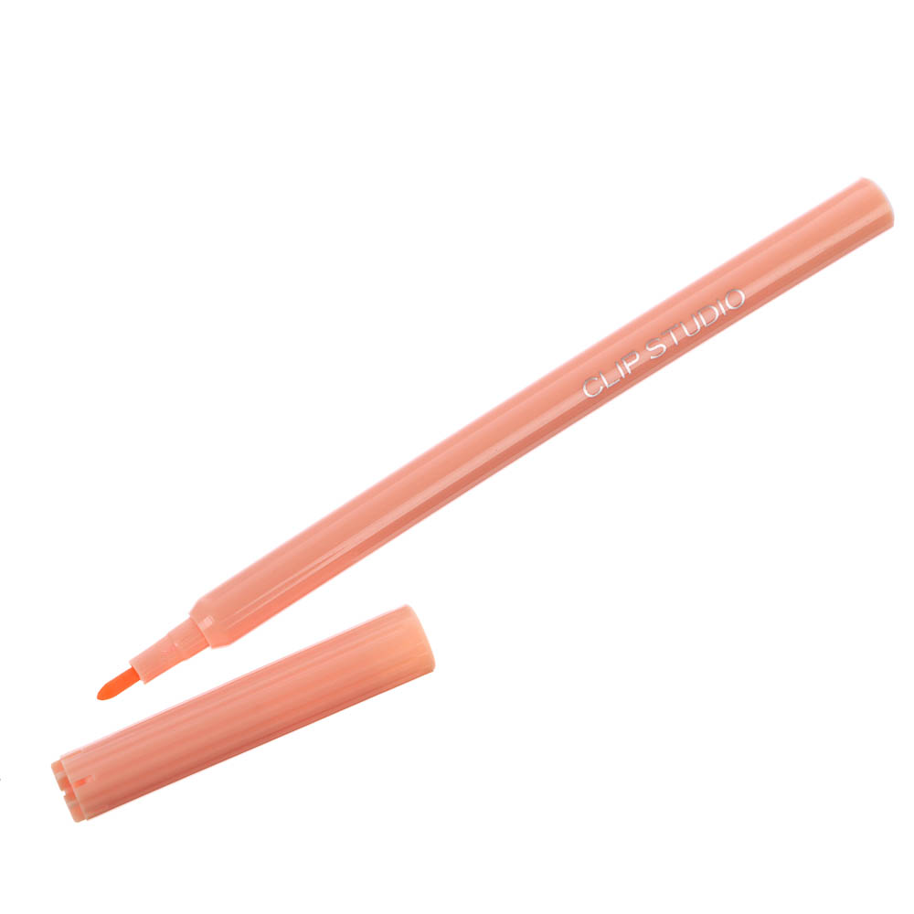 Фломастеры 6цв. ClipStudio с цветным вент.колпачком, 2 вида, ПВХ пенал с подвесом, арт.№ 256-284