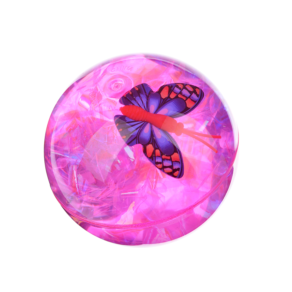 Мяч световой "Попрыгунчик прозрачный", ПВХ, 6,5см, 4 цвета, арт.№ 295-049