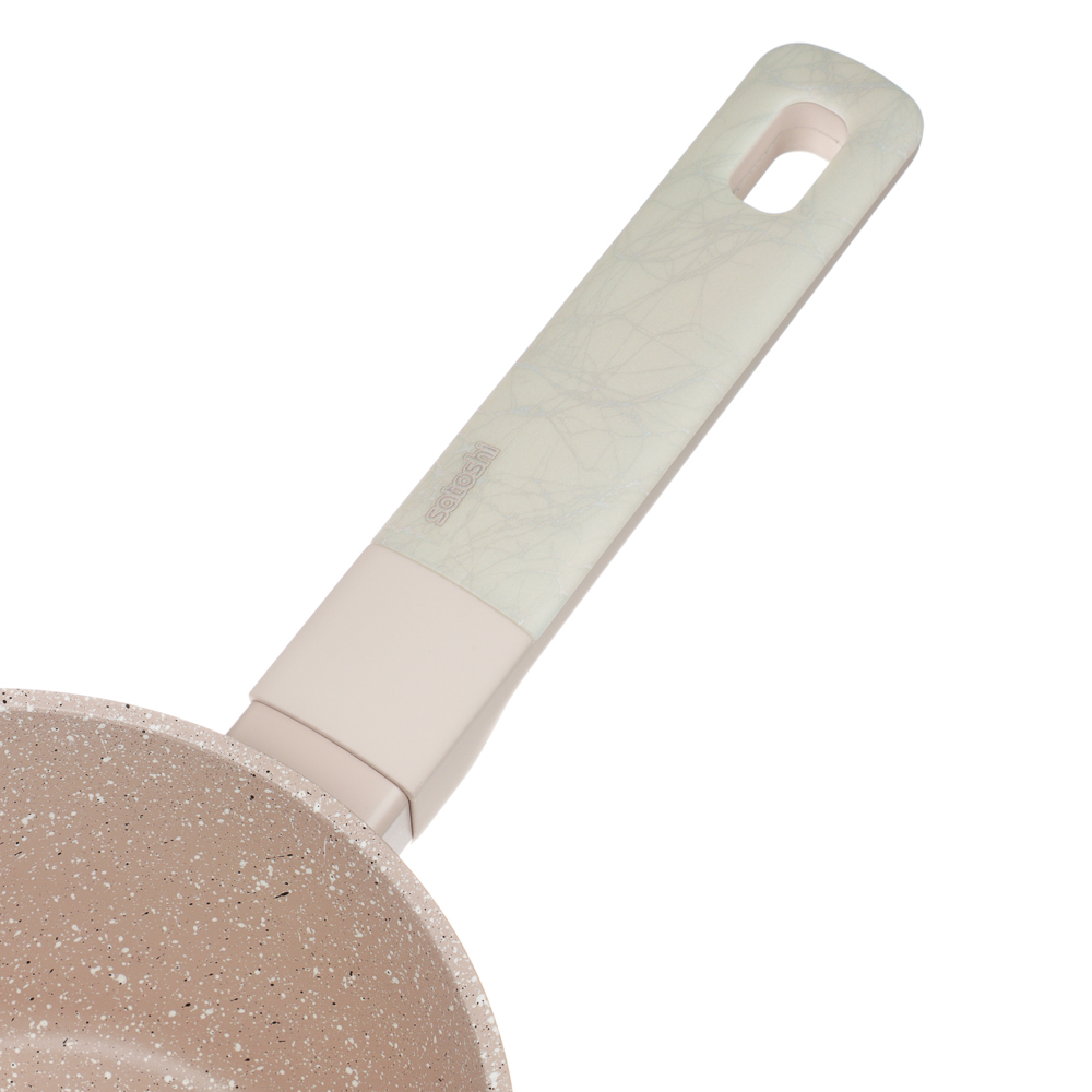 SATOSHI Дейзи Ковш 1,3л, d16см, с крышкой, антипригарное покрытие мрамор, индукция, 3 цвета, арт.№ 846-683