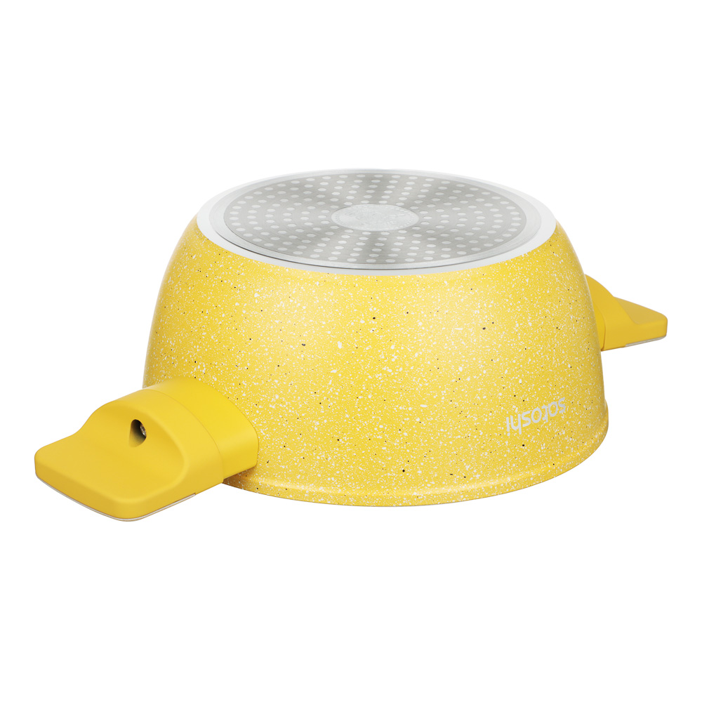 SATOSHI Дейзи Кастрюля 2,3л, d20х9см, антипригарное покрытие мрамор, индукция, 3 цвета, арт.№ 846-684