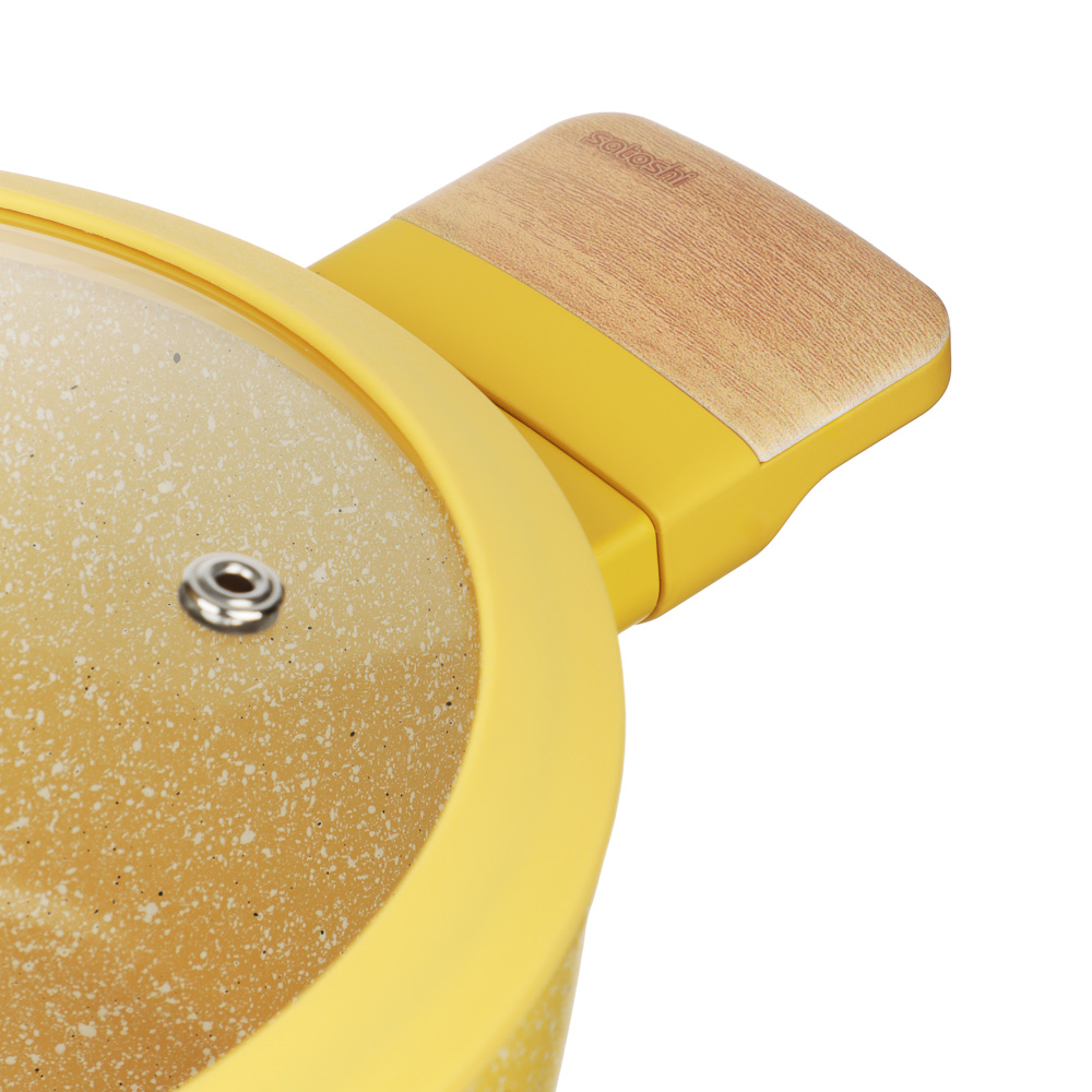 SATOSHI Дейзи Кастрюля 2,3л, d20х9см, антипригарное покрытие мрамор, индукция, 3 цвета, арт.№ 846-684