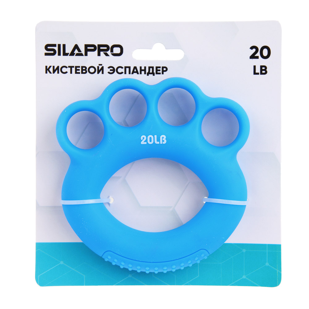 SILAPRO Эспандер кистевой, 20 LB, 10x10см, силикон, голубой, арт.№ 197-004