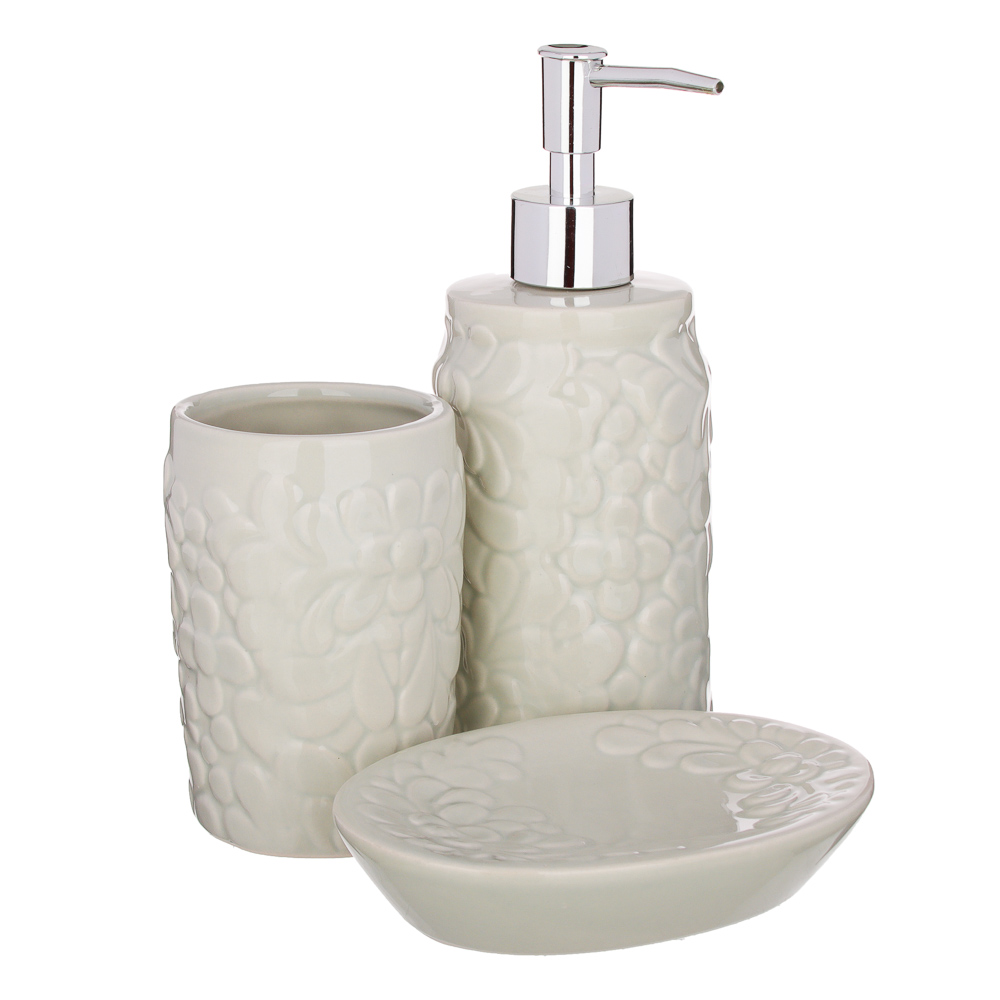 BY Набор для ванной 3 пр. "В гостях у сказки", керамика, 2 цвета, арт.№ 463-110