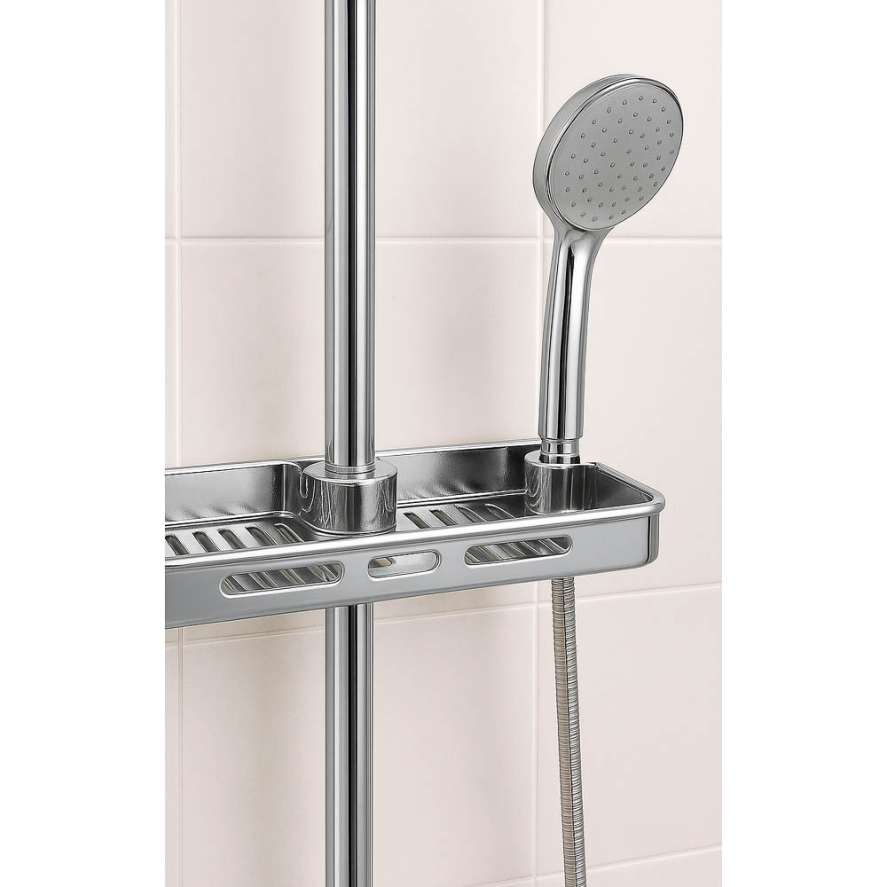 Полочка на душевую штангу, стойку, хром, арт.№ 545-077