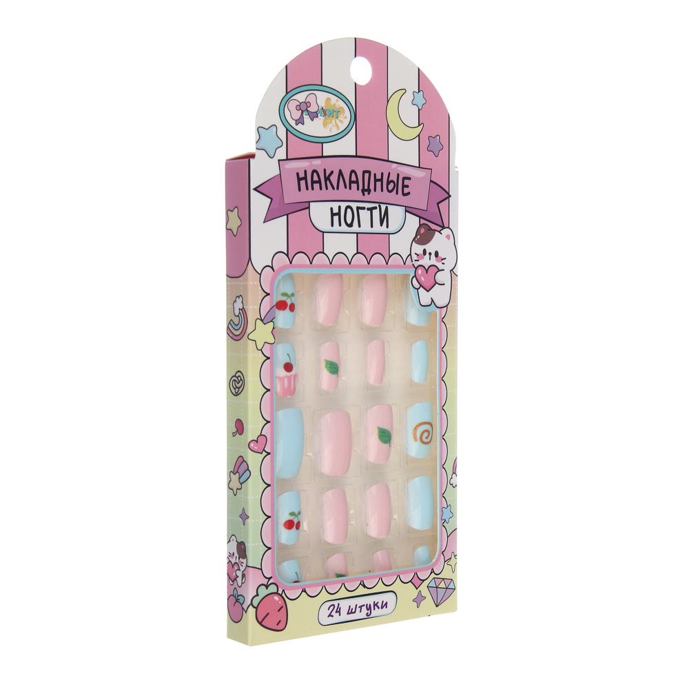 ХОББИХИТ Набор накладных ногтей, ABS, 14х6,4 см, 10 дизайнов, арт.№ 283-134