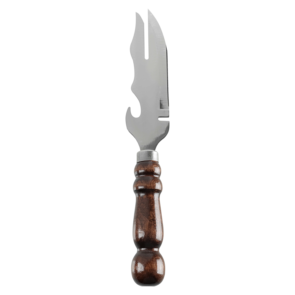 Нож шампурный  с деревянной ручкой "ШАР"малый. тм GRILLBOOM, 270(150)х45х2,5мм, арт.№ 103-089