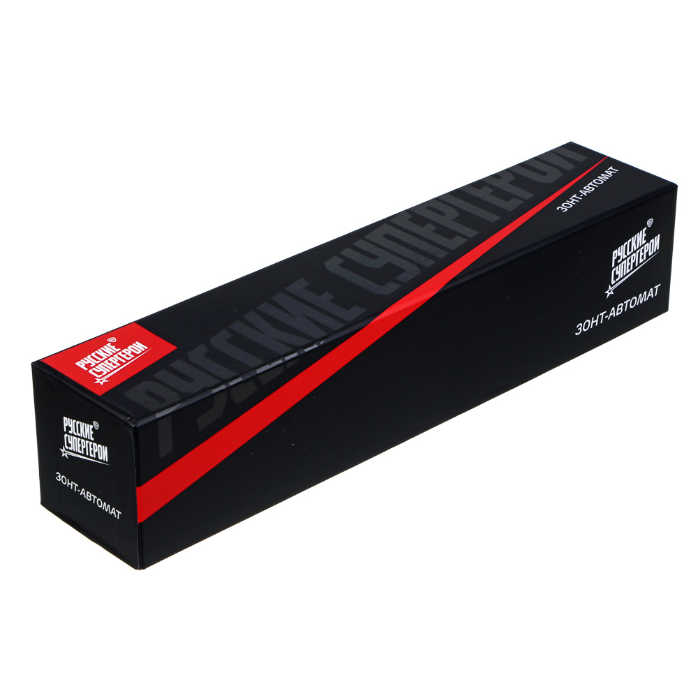 BY Русские Супергерои Зонт-автомат со светоотражающей лентой с ручкой soft touch, d100см, 10 спиц, арт.№ 302-390