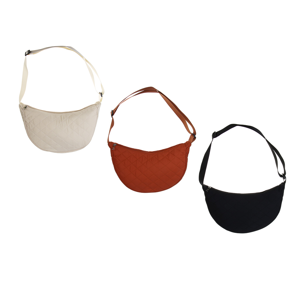 Сумка стеганая на молнии с длинным ремнем ЮL Фридом, 34x21x12 см, полиэстер, 2-3 цвета, арт.№ 337-221