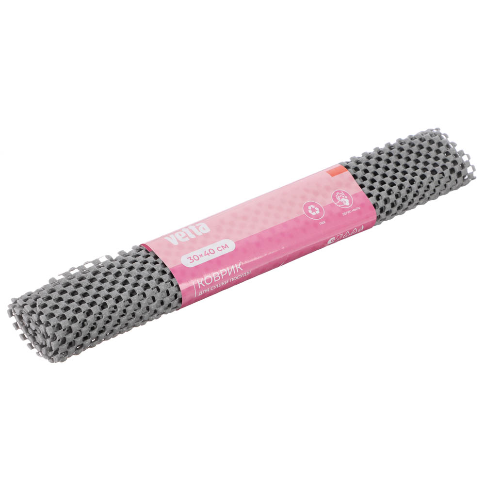 Коврик для сушки посуды тм VETTA, 30х40см, ПВХ, 320г/м2, арт.№ 485-119