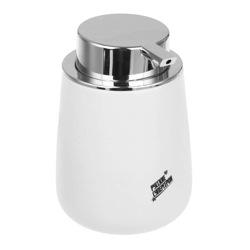 BY Русские Супергерои Дозатор для жидкого мыла, 330 мл, керамика, белый, арт.№ 463-438