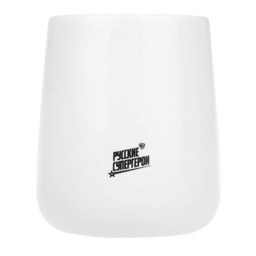 BY Русские Супергерои Стакан для ванной комнаты, 400 мл, керамика, белый, арт.№ 463-439