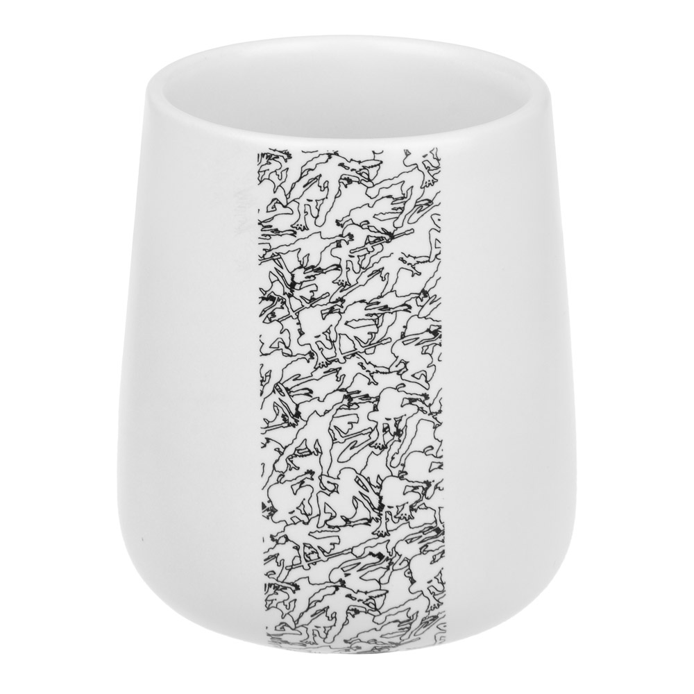 BY Русские Супергерои Стакан для ванной комнаты, 400 мл, керамика, белый, арт.№ 463-439