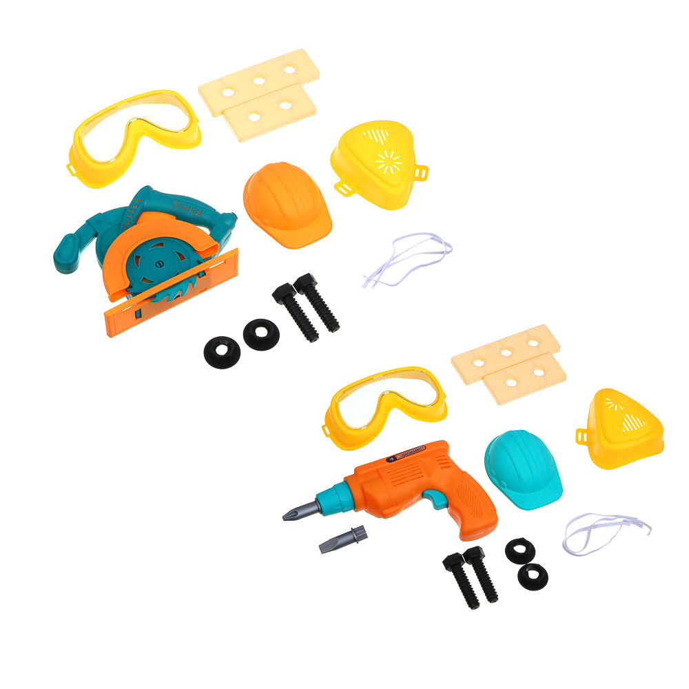 ИГРОЛЕНД Набор игрушечных инструментов "Мастер на все руки", PP, 19x4х29 см, 2 дизайна, арт.№ 276-162