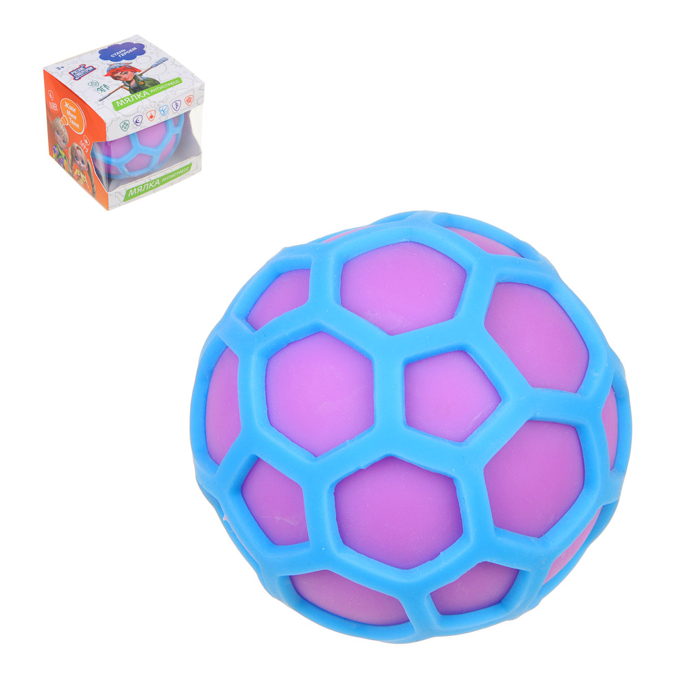 BY Игрушка антистресс мялка «Русские Супергерои», TPR, d=6,5см, 4 цвета, арт.№ 297-014