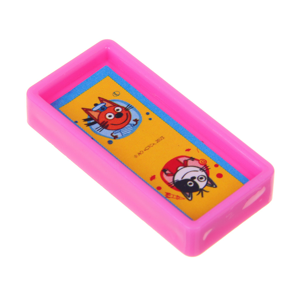 ИГРОЛЕНД Домино "ТРИ КОТА", 21 пр., пластик, 16х3х5см, арт.№ 896-068