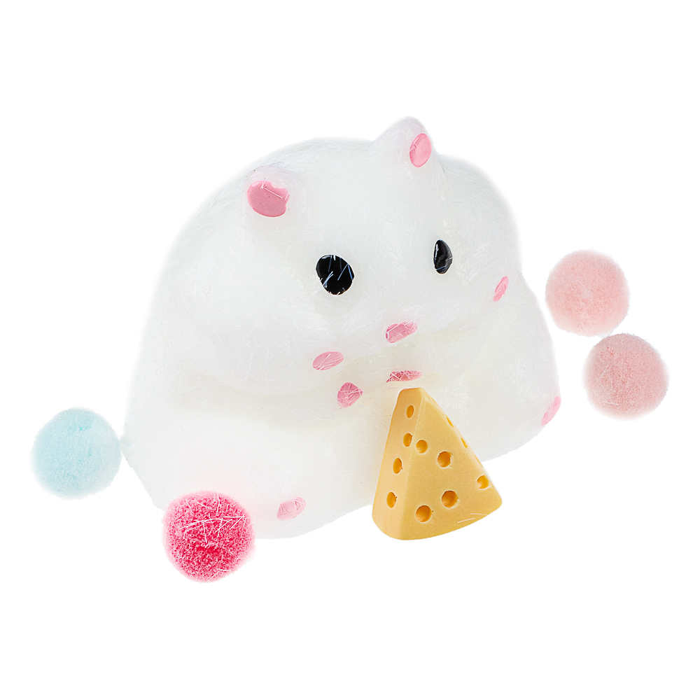 Игрушка Сквиш антистресс "Хомячок", TPR, 14х13х4см, 2 дизайна, арт.№ 297-142