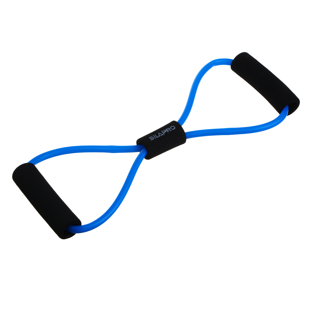 SILAPRO Универсальный трубчатый эспандер "восьмерка", 36см, 12кг, одинарный, латекс, арт.№ 197-003