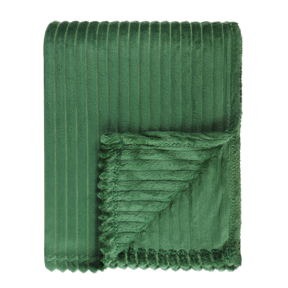 PROVANCE Плед, микрофибра, 180х200см, 280гр/м "Волна", зеленый MP, арт.№ 486-111