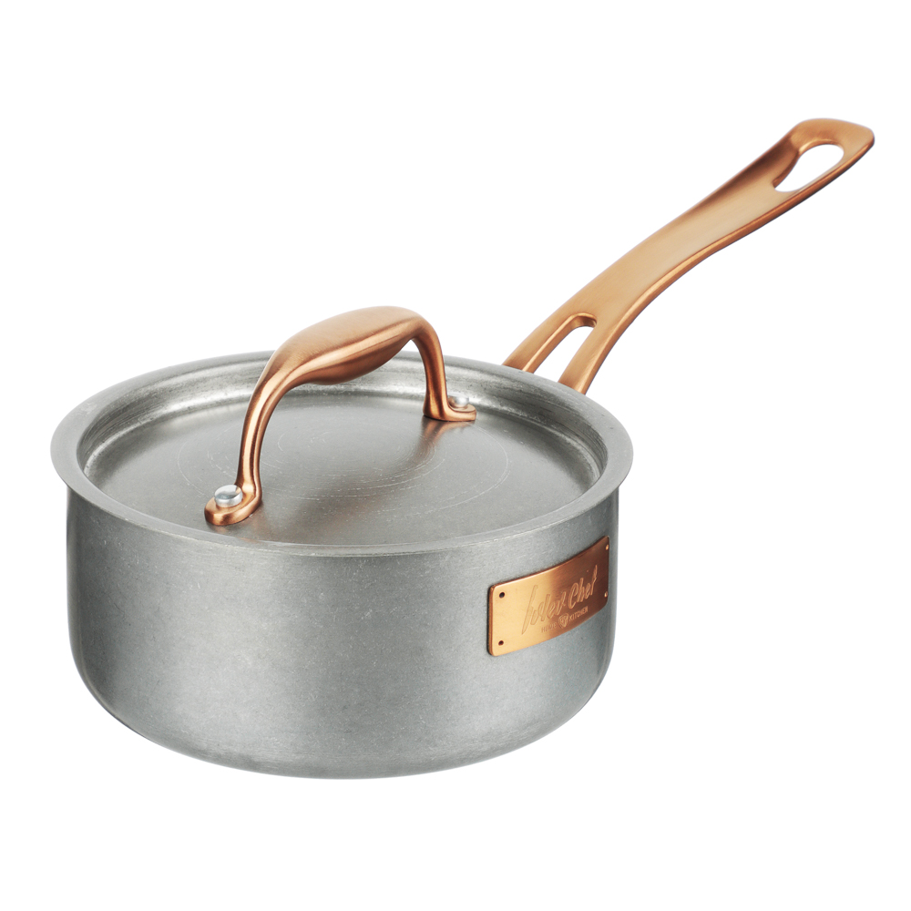 Ivlev Chef Ladoga Ковш 16х7,5см 1,4л, с нерж. крышкой, индукция, нерж.сталь 18/10, арт.№ 822-253