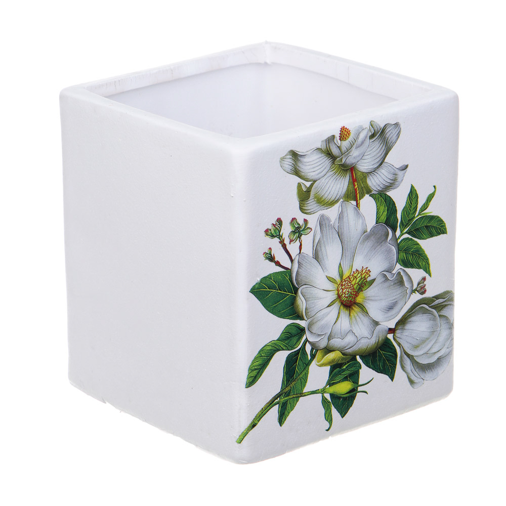 INBLOOM Кашпо Цветы 10х9см, керамика, арт.№ 164-358