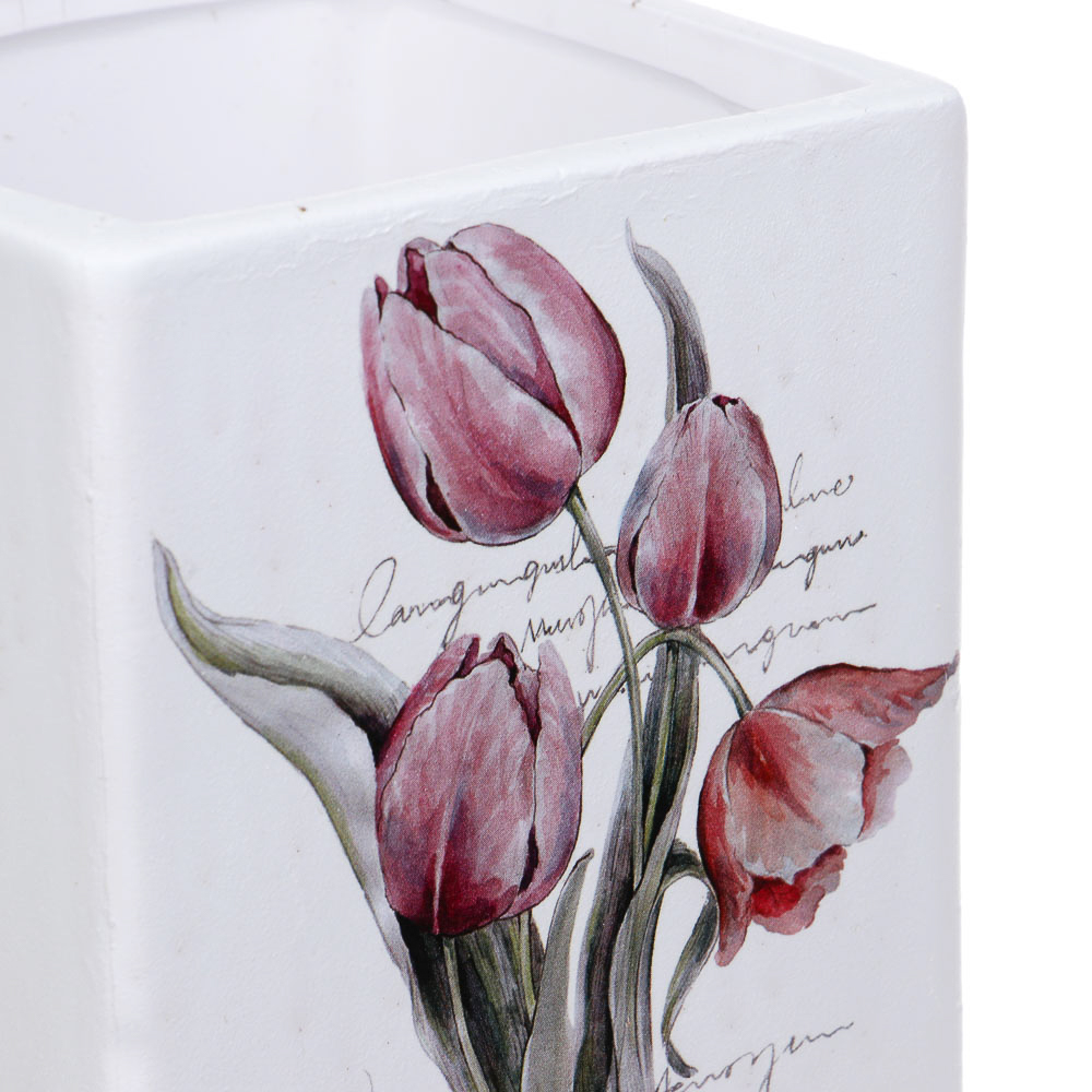 INBLOOM Кашпо Цветы 10х9см, керамика, арт.№ 164-358