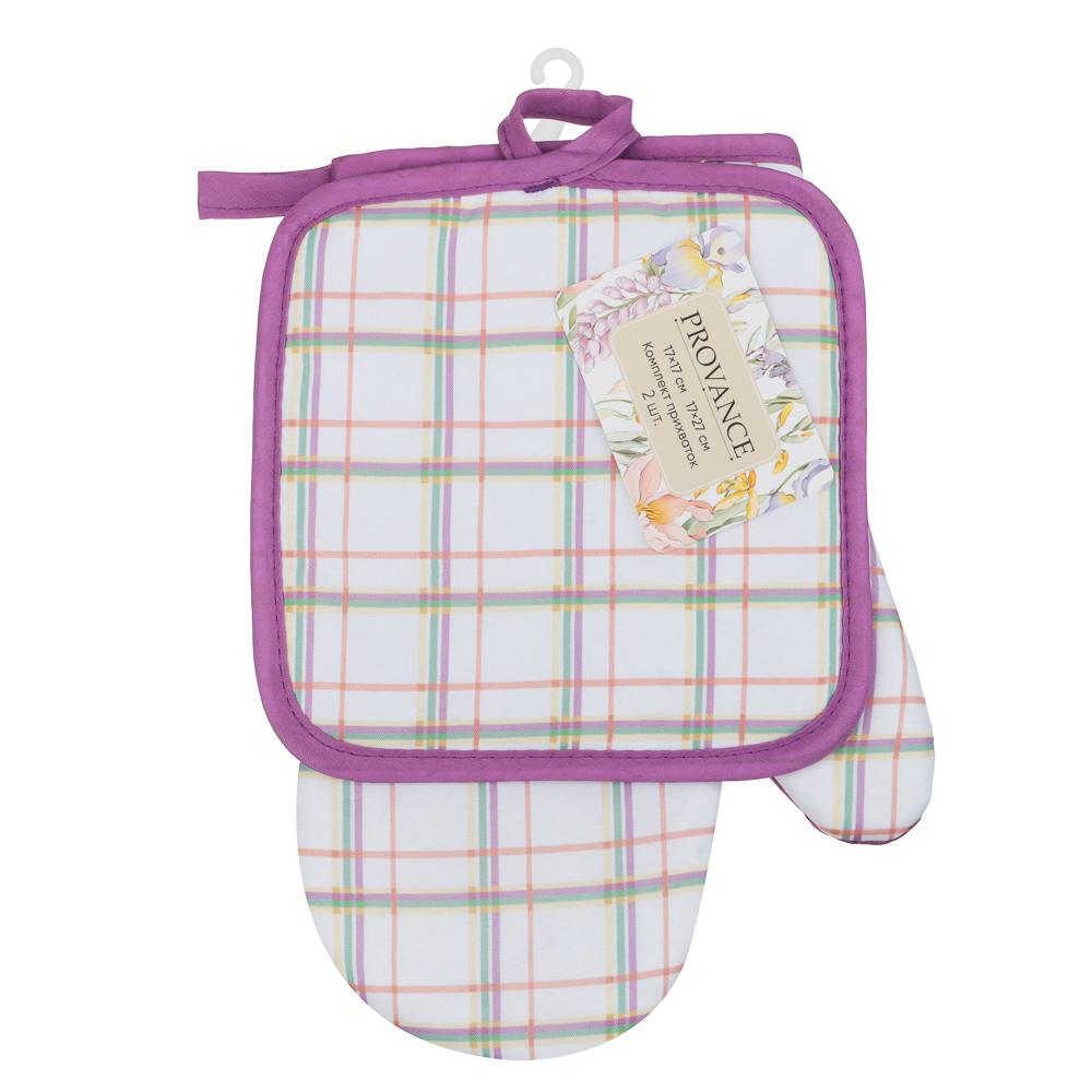 PROVANCE Ботаника Комплект прихваток 2шт, 17х17, 17х27, 100% полиэстер, 2 дизайна, арт.№ 488-190