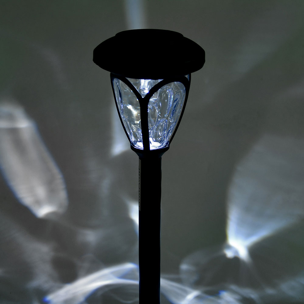 INBLOOM Фонарь садовый на солн. Батарее  9.5x39см 1.2V  AAA NI-MH, 1LED*белый, пластик, арт.№ 185-019