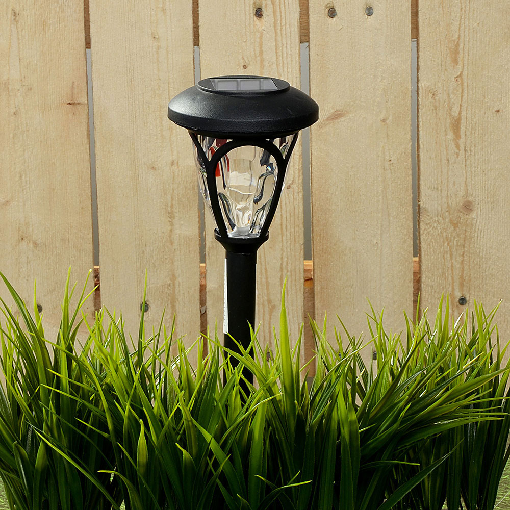 INBLOOM Фонарь садовый на солн. Батарее  9.5x39см 1.2V  AAA NI-MH, 1LED*белый, пластик, арт.№ 185-019