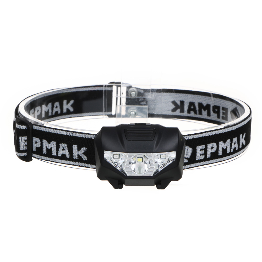 Фонарь налобный тм ЕРМАК, 2 LED+COB, 3 режима, 3хААА, 6х4,6х3,5см, красный свет, арт.№ 221-029
