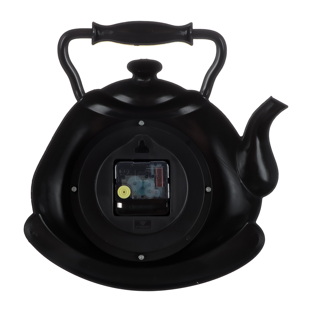 Часы настенные чайник 27х28,5 см, корпус черный с золотом "Классика", арт.3129-006, арт.№ 581-373