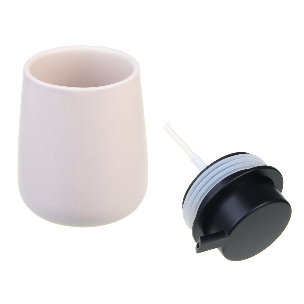 VETTA Дозатор для жидкого мыла, 320 мл, 13x9x9 см, керамика, "Космос", бежевый, арт.№ 478-260