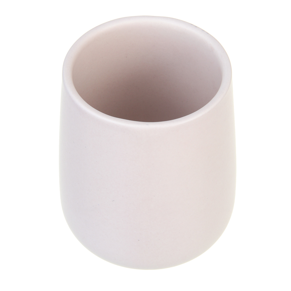 VETTA Стакан для ванной комнаты, 400 мл, 10,4x9x9 см, керамика, "Космос", бежевый, арт.№ 478-261