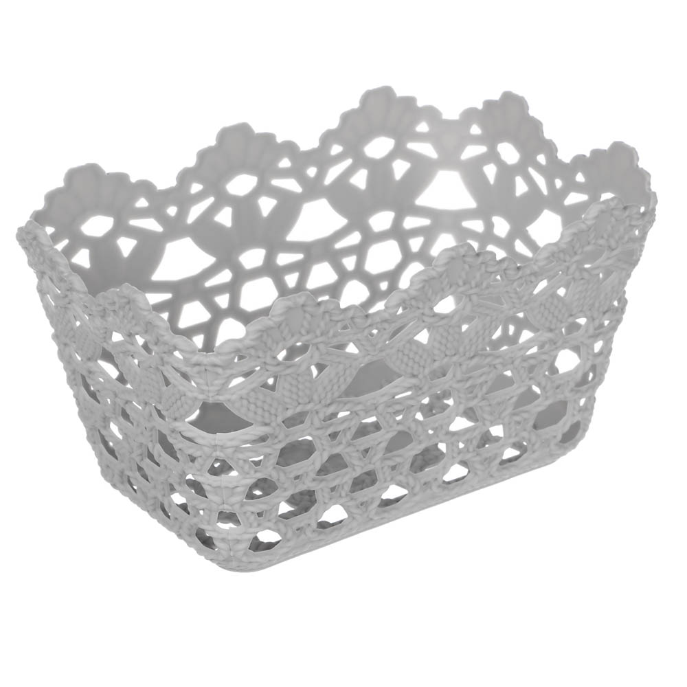 VETTA Корзинка универсальная "Цветы", 15х10х8,5см, пластик, 2 цвета, арт.№ 406-154