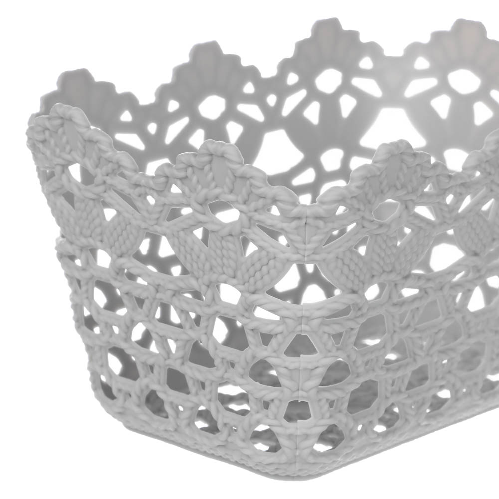 VETTA Корзинка универсальная "Цветы", 15х10х8,5см, пластик, 2 цвета, арт.№ 406-154