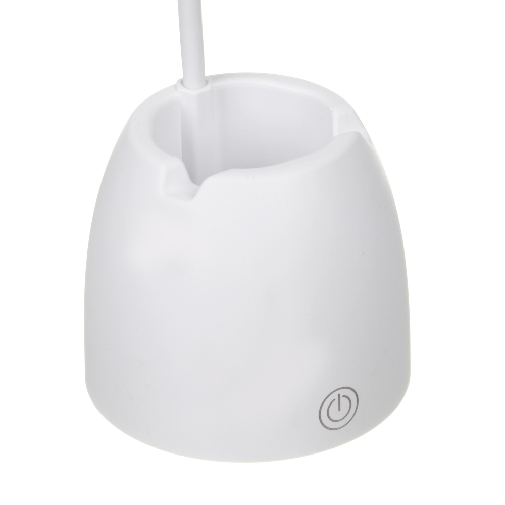 Лампа настольная FORZA, 16 LED, питание USB, с подставкой, кабель 1.5м, 1200Lux, аккум.1200мАч, бел., арт.№ 476-361