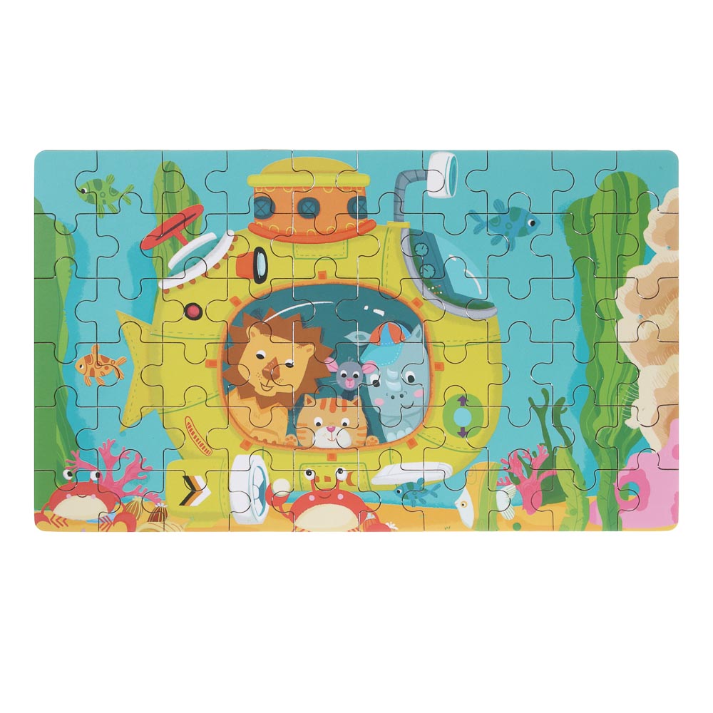 Пазлы в коробочке, 60 элементов, картон, металл, арт.№ 262-553