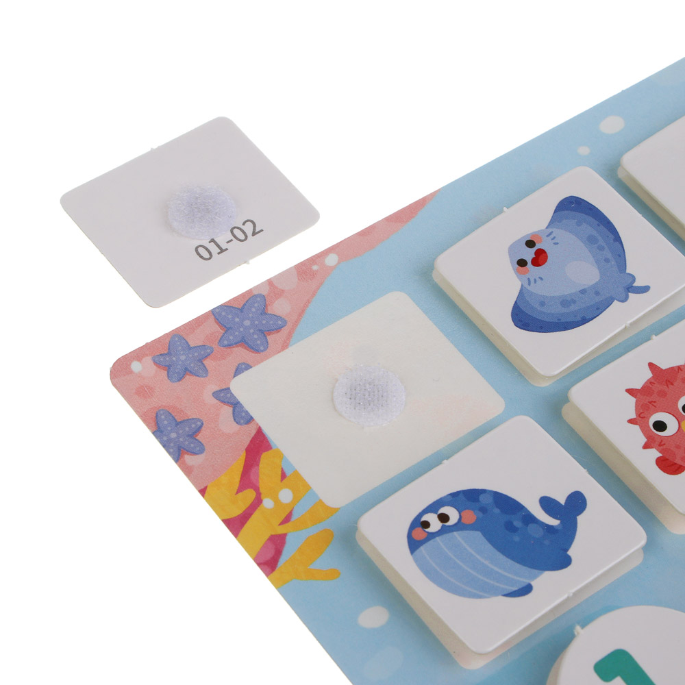 Развивающие карточки на липучках "Обо всем на свете", картон, 21х14,5х1,5cм, 3 дизайна, арт.№ 889-100