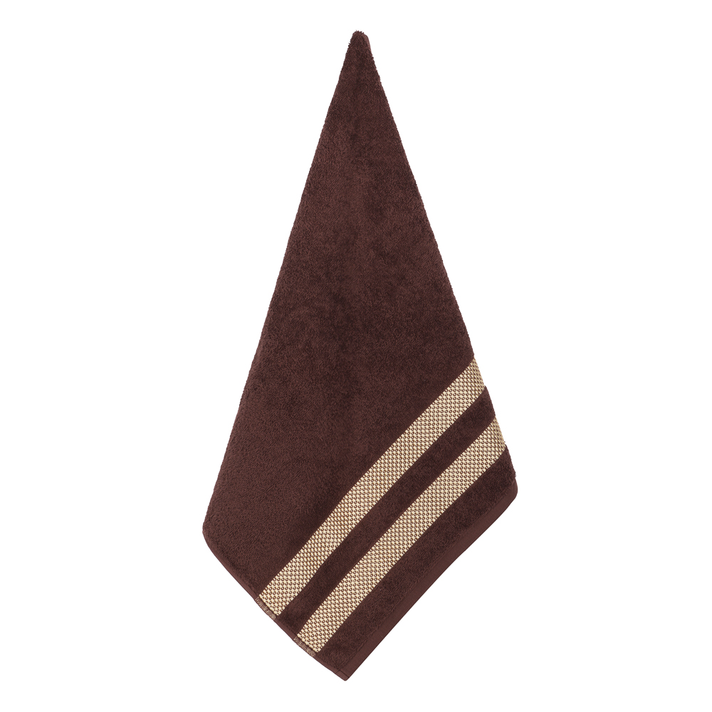 Полотенце махровое 50х90 см PROVANCE Кантри, 100% хлопок, 450 г/м2, коричневый, арт.№ 484-196