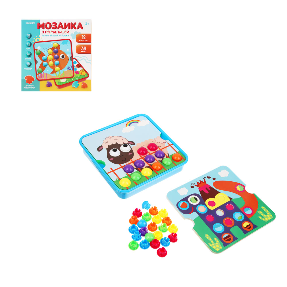 Развивающая игрушка "Мозаика для малышей", ИГРОЛЕНД, PP, картон, арт.№ 262-562