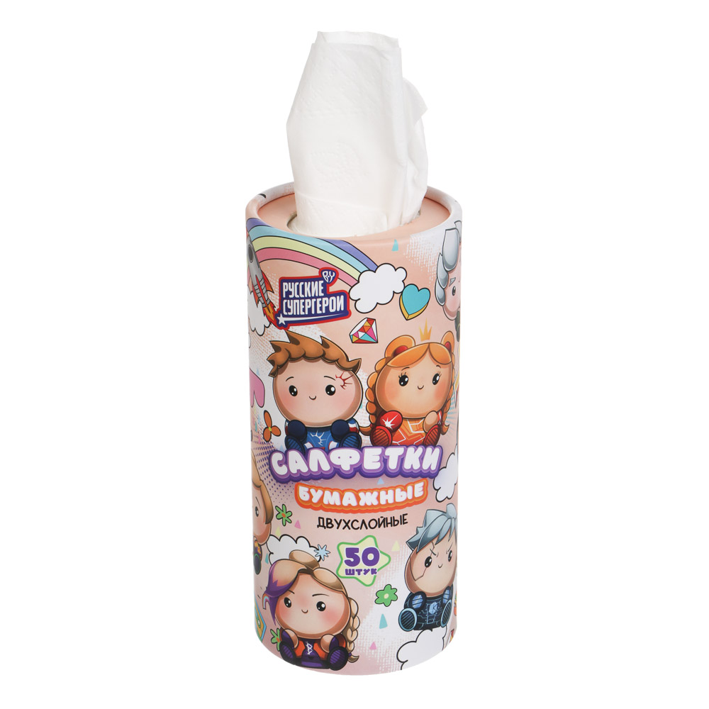 BY Русские Супергерои Салфетки 2 слоя, 50л, 13x18см, арт.№ 912-029